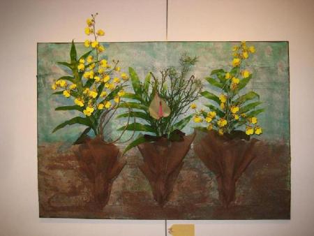 trois vases en tableau